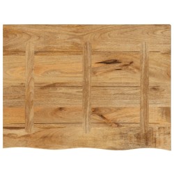 Dessus de table 90x60x2,5 cm bord vif bois massif manguier brut 559516559516