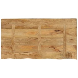 Dessus de table 100x60x2,5cm bord vif bois massif manguier brut 559519559519