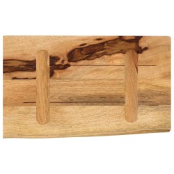 Dessus de table 60x40x2,5 cm bord vif bois massif manguier brut 559523559523
