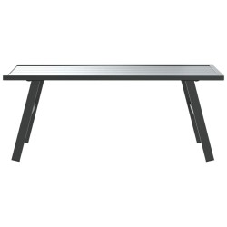 Table basse de jardin noir 90x45x35 cm acier enduit de poudre 559541559541