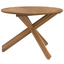 Table de jardin Ø109x74 cm bois de teck solide 559549559549