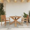 Table de jardin Ø109x74 cm bois de teck solide 559549559549