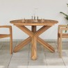 Table de jardin Ø109x74 cm bois de teck solide 559549559549