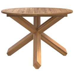 Table de jardin Ø109x74 cm bois de teck solide 559549559549