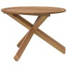 Table de jardin Ø109x74 cm bois de teck solide 559549559549