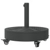 Base de parasol avec roues pour mâts Ø38 / 48 mm 27 kg rond 559550559550