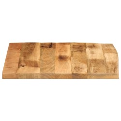 Dessus de table 80x80x2,5 cm bord vif bois massif manguier brut 559557559557