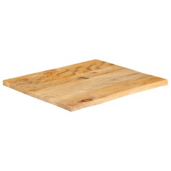 Dessus de table à bord vivant 60x60x3,8 cm bois massif manguier 559571559571
