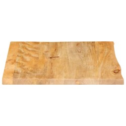 Dessus de table à bord vivant 60x60x3,8 cm bois massif manguier 559571559571