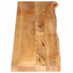 Dessus de table à bord vivant 140x40x3,8cm bois massif manguier 559593559593