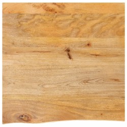Dessus de table à bord vivant 80x80x3,8 cm bois massif manguier 559596559596