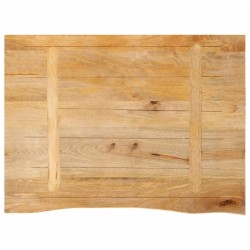 Dessus de table à bord vivant 90x60x2,5 cm bois massif manguier 559597559597