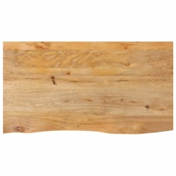 Dessus de table à bord vivant 100x60x2,5cm bois massif manguier 559598559598