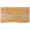 Dessus de table à bord vivant 120x60x2,5cm bois massif manguier 559599559599