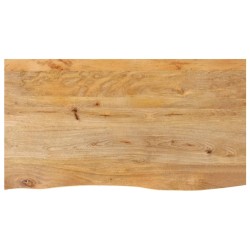 Dessus de table à bord vivant 110x60x2,5cm bois massif manguier 559601559601