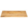Dessus de table à bord vivant 100x80x2,5cm bois massif manguier 559602559602