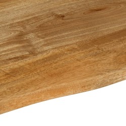 Dessus de table à bord vivant 100x80x2,5cm bois massif manguier 559602559602