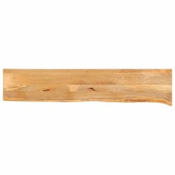 Dessus de table à bord vivant 160x40x2,5cm bois massif manguier 559603559603
