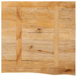 Dessus de table à bord vivant 60x60x2,5 cm bois massif manguier 559617559617