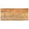 Dessus de table à bord vivant 140x60x3,8cm bois massif manguier 559624559624