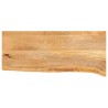 Dessus de table à bord vivant 80x40x2,5 cm bois massif manguier 559625559625