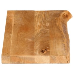 Dessus de table à bord vivant 80x40x2,5 cm bois massif manguier 559625559625