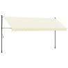 Auvent rétractable crème 400x150 m tissu et acier 559628559628