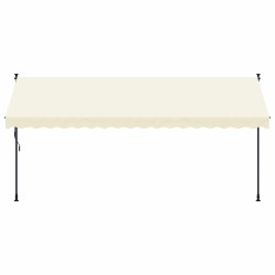 Auvent rétractable crème 400x150 m tissu et acier 559628559628