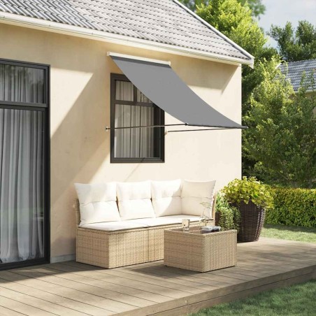 Auvent rétractable anthracite 150x150 m tissu et acier 559630559630