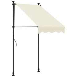 Auvent rétractable crème 100x150 m tissu et acier 559631559631