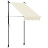 Auvent rétractable crème 100x150 m tissu et acier 559631559631