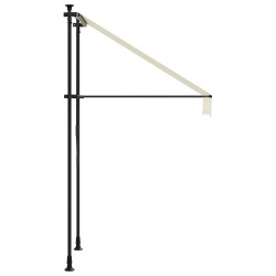 Auvent rétractable crème 100x150 m tissu et acier 559631559631