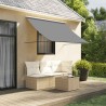 Auvent rétractable anthracite 200x150 m tissu et acier 559632559632