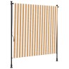 Store roulant d'extérieur orange et blanc 200x270cm tissu acier 559636559636