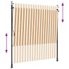 Store roulant d'extérieur orange et blanc 200x270cm tissu acier 559636559636