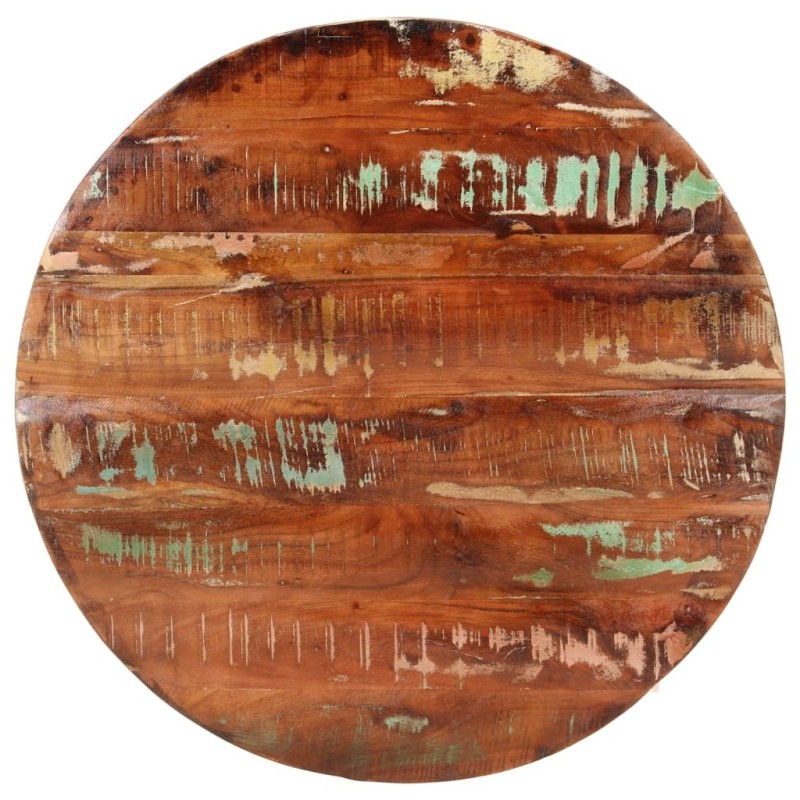Dessus de table Ø 70x3,8 cm rond bois massif de récupération 559643559643