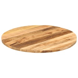 Dessus de table Ø 80x1,5 cm rond bois massif de manguier brut 559647559647