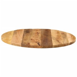 Dessus de table Ø 80x1,5 cm rond bois massif de manguier brut 559647559647