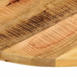 Dessus de table Ø 80x1,5 cm rond bois massif de manguier brut 559647559647