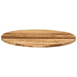 Dessus de table Ø 80x2,5 cm rond bois massif de manguier brut 559648559648