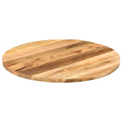 Dessus de table Ø 90x3,8 cm rond bois massif de manguier brut 559651559651