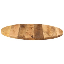 Dessus de table Ø 90x3,8 cm rond bois massif de manguier brut 559651559651