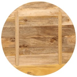 Dessus de table Ø 90x3,8 cm rond bois massif de manguier brut 559651559651