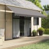 Auvent rétractable anthracite 400x150 m tissu et acier 559652559652