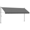 Auvent rétractable anthracite 400x150 m tissu et acier 559652559652