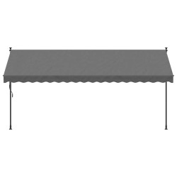 Auvent rétractable anthracite 400x150 m tissu et acier 559652559652