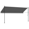 Auvent rétractable anthracite 400x150 m tissu et acier 559652559652
