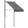 Auvent rétractable anthracite 100x150 m tissu et acier 559653559653