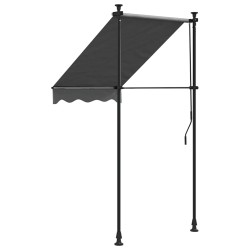 Auvent rétractable anthracite 100x150 m tissu et acier 559653559653