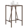 Table de bar d’extérieur marron 70x70x110 cm résine tressée 559672559672